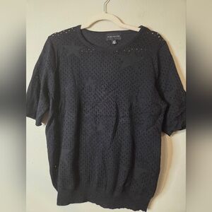 Premise Black Short Sleeve Women's Top